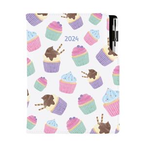 Kalendarz książkowy DESIGN dzienny A5 2024 polski - Cupcake