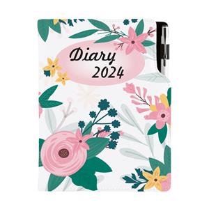 Kalendarz książkowy DESIGN dzienny A5 2024 słowacki - Kwiaty