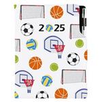 Kalendarz książkowy DESIGN dzienny A5 2025 polski - Sport
