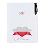 Kalendarz książkowy DESIGN dzienny A5 2027 polski - biały - Polska - flaga