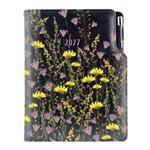 Kalendarz książkowy DESIGN dzienny A5 2027 polski - czarny - łąka