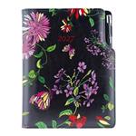 Kalendarz książkowy DESIGN dzienny A5 2027 polski - czarny - kwiaty 