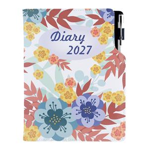 Kalendarz książkowy DESIGN dzienny A5 2027 polski - Jesienne kwiaty