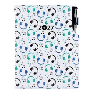 Kalendarz książkowy DESIGN dzienny A5 2027 polski - Music