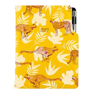 Kalendarz książkowy DESIGN dzienny A5 2027 polski - żółty - Gepard