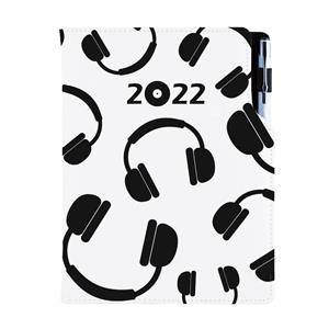 Kalendarz książkowy DESIGN dzienny B6 2022 polski - Music