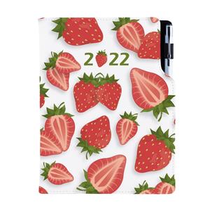 Kalendarz książkowy DESIGN dzienny B6 2022 - Truskawka