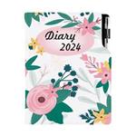 Kalendarz książkowy DESIGN dzienny B6 2024 polski - Kwiaty