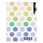 Kalendarz książkowy DESIGN dzienny B6 2025 polski - Mandala kolorowy