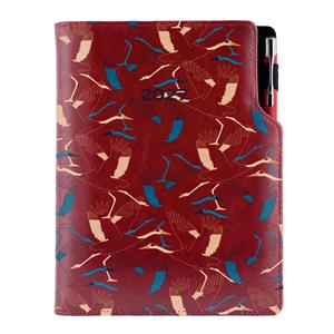 Kalendarz książkowy DESIGN dzienny B6 2027 polski - bordo - Żuraw