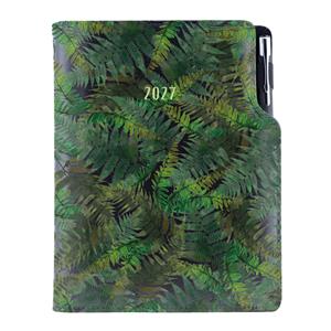 Kalendarz książkowy DESIGN dzienny B6 2027 polski - czarny - Paproć