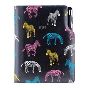 Kalendarz książkowy DESIGN dzienny B6 2027 polski - czarny - Zebra