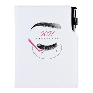 Kalendarz książkowy DESIGN dzienny B6 2027 polski - Kosmetyczny Eyelashes