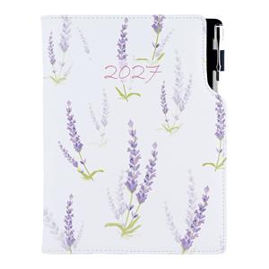 Kalendarz książkowy DESIGN dzienny B6 2027 polski - Lawenda