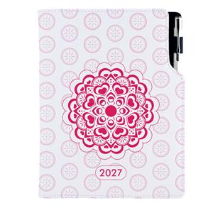 Kalendarz książkowy DESIGN dzienny B6 2027 polski - Mandala czerwona