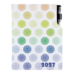 Kalendarz książkowy DESIGN dzienny B6 2027 polski - Mandala kolorowy