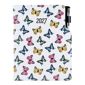 Kalendarz książkowy DESIGN dzienny B6 2027 polski - Motyle