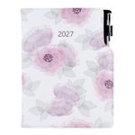 Kalendarz książkowy DESIGN dzienny B6 2027 polski - Piwonia