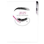 Kalendarz książkowy DESIGN tygodniowy A4 2025 polski - Kosmetyczny Eyelashes