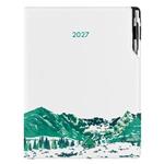 Kalendarz książkowy DESIGN tygodniowy A4 2027 polski - biały - Góry 