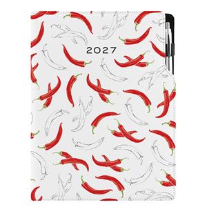 Kalendarz książkowy DESIGN tygodniowy A4 2027 polski - Chili