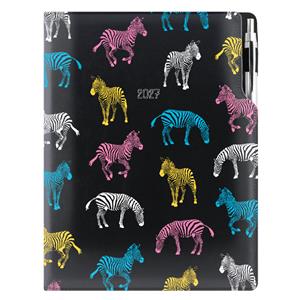 Kalendarz książkowy DESIGN tygodniowy A4 2027 polski - czarny - Zebra