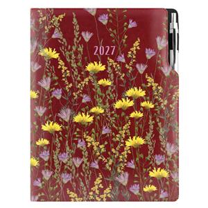 Kalendarz książkowy DESIGN tygodniowy A4 2027 polski - granatowy - Łąka