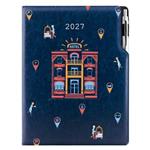 Kalendarz książkowy DESIGN tygodniowy A4 2027 polski - granatowy - Hotel