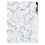 Kalendarz książkowy DESIGN tygodniowy A4 2027 polski - Kwiaty Polne