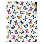 Kalendarz książkowy DESIGN tygodniowy A4 2027 polski - Motyle 