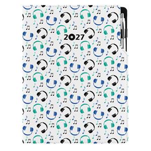 Kalendarz książkowy DESIGN tygodniowy A4 2027 polski - Music