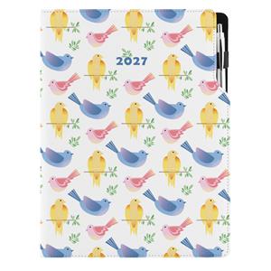 Kalendarz książkowy DESIGN tygodniowy A4 2027 polski - Ptaki