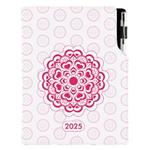 Kalendarz książkowy DESIGN tygodniowy A5 2025 polski - Mandala czerwona