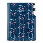 Kalendarz książkowy DESIGN tygodniowy A5 2027 polski - granatowy - Flamingo