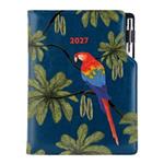 Kalendarz książkowy DESIGN tygodniowy A5 2027 polski - granatowy - papuga 