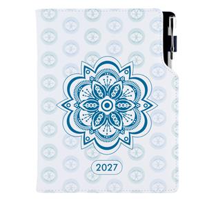 Kalendarz książkowy DESIGN tygodniowy A5 2027 polski - Mandala niebieska