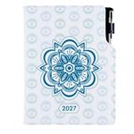 Kalendarz książkowy DESIGN tygodniowy A5 2027 polski - Mandala niebieska