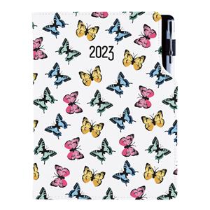 Kalendarz książkowy DESIGN tygodniowy B5 2023 polski - Kolorowe motyle