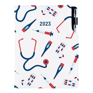 Kalendarz książkowy DESIGN tygodniowy B5 2023 polski - Lekarz