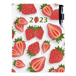 Kalendarz książkowy DESIGN tygodniowy B5 2023 polski - Truskawka