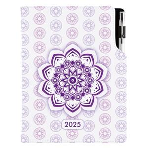 Kalendarz książkowy DESIGN tygodniowy B5 2025 polski - Mandala fioletowa