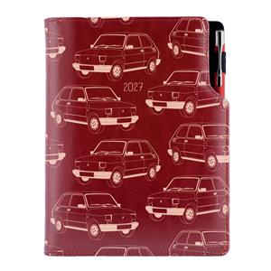 Kalendarz książkowy DESIGN tygodniowy B5 2027 polski - bordo - Maluch