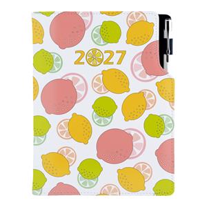 Kalendarz książkowy DESIGN tygodniowy B5 2027 polski - Cytryna