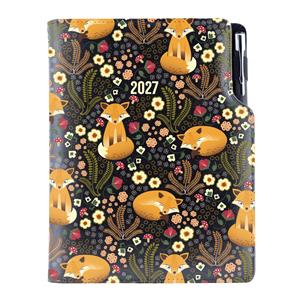 Kalendarz książkowy DESIGN tygodniowy B5 2027 polski - czarny - Lis