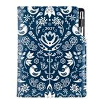 Kalendarz książkowy DESIGN tygodniowy B5 2027 polski - granatowy - Folk