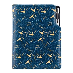 Kalendarz książkowy DESIGN tygodniowy B5 2027 polski - granatowy - Fryzjer