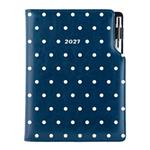 Kalendarz książkowy DESIGN tygodniowy B5 2027 polski - granatowye - groszki