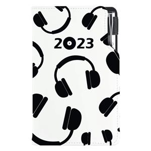 Kalendarz książkowy DESIGN tygodniowy kieszonkowy 2023 słowacki - Music