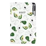 Kalendarz książkowy DESIGN tygodniowy kieszonkowy 2027 polski - Awokado