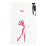 Kalendarz książkowy DESIGN tygodniowy kieszonkowy 2027 polski - biały - Golf kobiety 